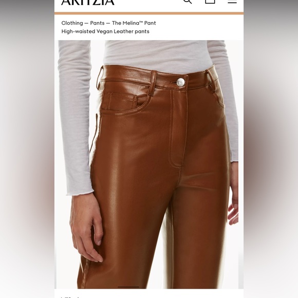 Melina Vegan leather Pants- Wilfred- Aritzia - Picture 10 of 15